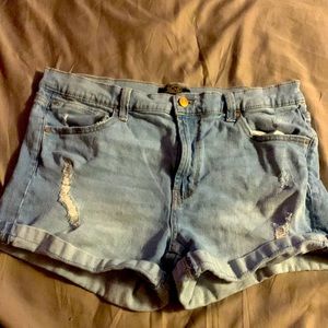 ripped jean shorts